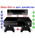 Xbox One + Kinect 2 + два джойстика в комплекте (220V EUR)
